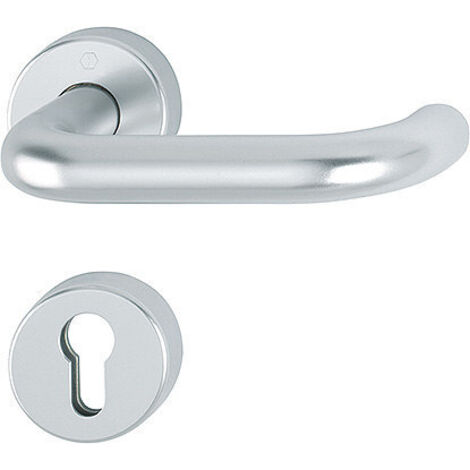 HOPPE® FH Drückergarnitur mit Rosetten Paris FS-138/42H/42HS, Aluminium, 10726497