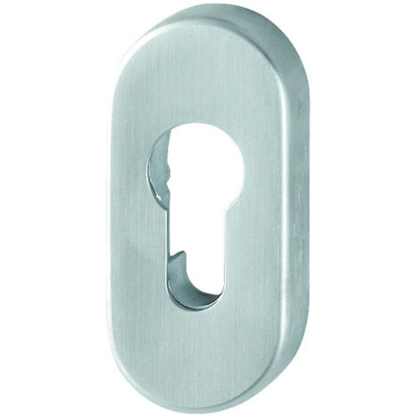 HOPPE PT-Schlüsselrosette E55S,  oval,  Profilzylinder gelocht edelstahl matt