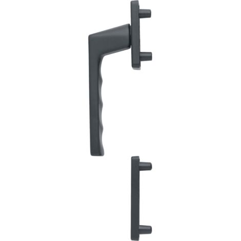 HOPPE Fenstergriff-Halbgarnitur TOULON außen hoch, Aluminium schwarz matt