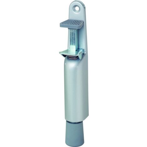 KWS 1032 Türfeststeller 30 mm Hub, abgerundet Stahl silberfarbig einbrenlackiert (1/2)