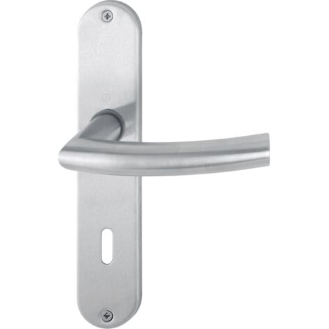 HOPPE OT-DRG, Langschild, oval, Trondheim, E1430Z/302, BB gelocht, 8/72, edelstahl matt