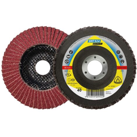 Klingspor SMT 924 Schleifmopteller Keramik, 125 x 22,23 mm Korn 60 gewölbt (1/3)