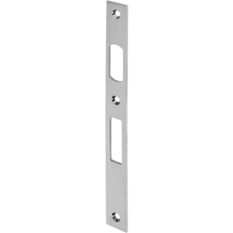 WILKA Schließblech flach für Rollfalle und Riegel, 245 x 24 x 3 mm, Edelstahl