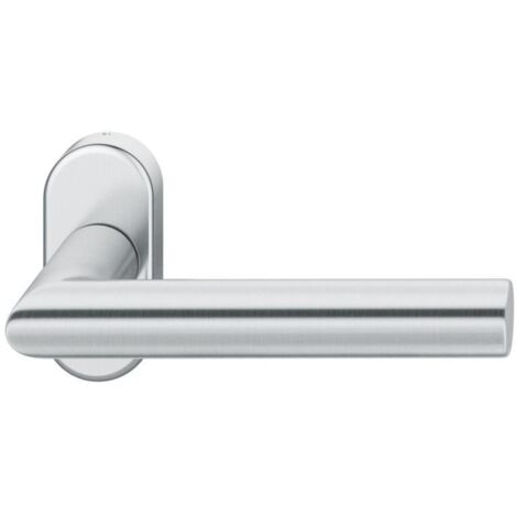 FSB Rahmentür Lochteil 09 1076, 8 mm, ovale Ros., gerade, Edelstahl