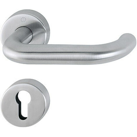 HOPPE® Drückergarnitur mit Rosetten Paris E138/42H/42HKVS, Edelstahl, 10720061 (1/4)