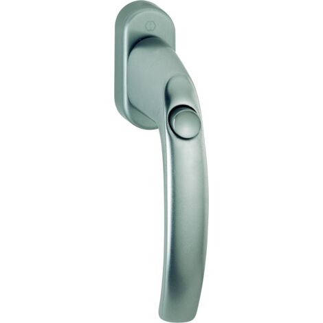 HOPPE® Fenstergriff abschließbar Atlanta 0530SV/U26, ohne Schrauben, Aluminium, 2969181