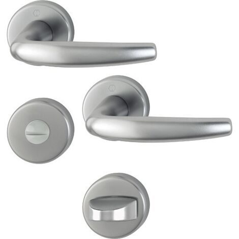 HOPPE® Drückergarnitur mit Rosetten Atlanta 1530/42KV/42KVS, Aluminium, 2791352