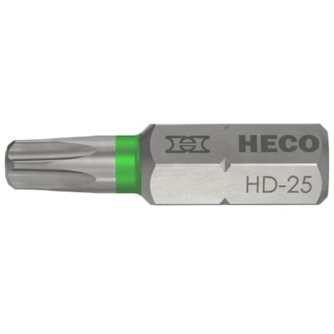 Bits HECO SCHRAUBEN - Abdruck Heco-Drive HD-25 L 25 mm - Blisterpackung mit 10 Stück - 57096