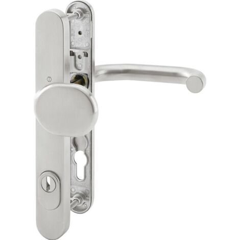 HOPPE® Schutz-Wechselgarnitur mit Schmalschild Paris E86G/3359ZA/3357N/138GF, ES 1 (SK2), Edelstahl, 2203901