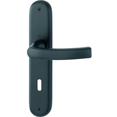 HOPPE® Drückergarnitur mit Langschild Luxembourg 199/273P, Aluminium, 11781191
