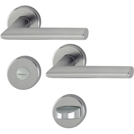 HOPPE® Drückergarnitur mit Rosetten Stockholm 1140/42KV/42KVS, Aluminium, 2783221