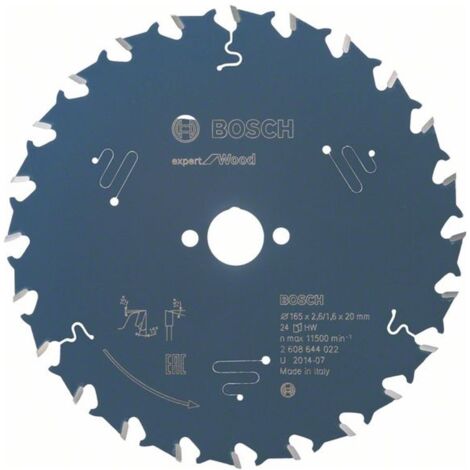 BOSCH Kreissägeblatt Expert for Wood, 165 x 20 x 2,6 mm, 24