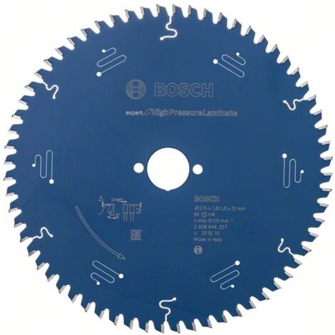 Bosch Kreissägeblatt Expert for High Pressure Laminate, 235 x 30 x 2,8 mm, 64 Zähne