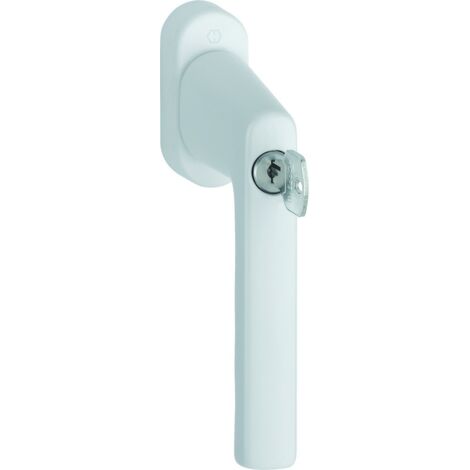 HOPPE Aluminium-Fenstergriff abschliessb. D/K Hamburg 0700LS/U26, F9016/NAW/7/032-042/2W153-EW/90/9999/M5X45/50 - 11950225