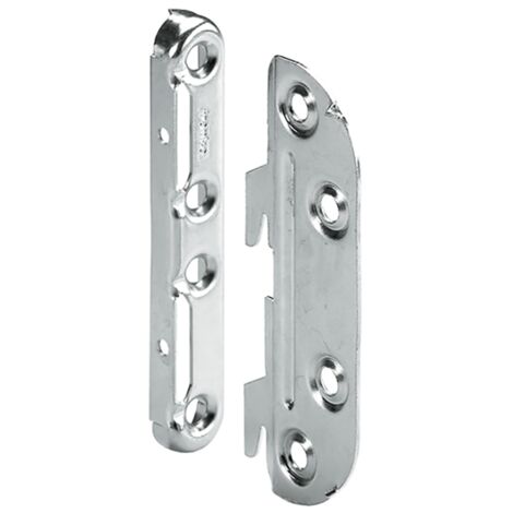 Hettich Bett-Verbindungsbeschlag, 100mm, mit 2 Haken, 25185, zum Einhängen, Stahl verzinkt