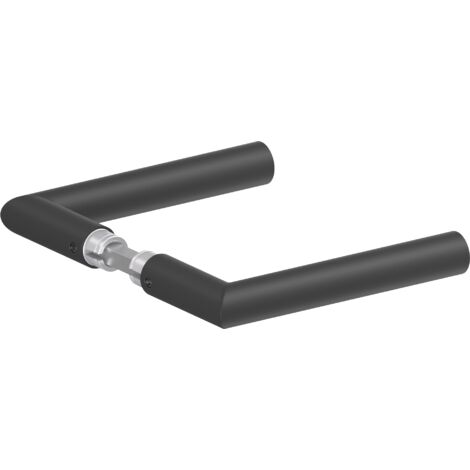 KARCHER DESIGN ER28 0DS Griffpaar Rhodos ohne Griffrosette, inkl. Stift in Kosmos Schwarz, Edelstahl (1/4)