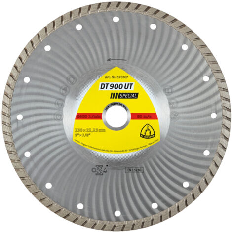 KLINGSPOR Diamanttrennscheibe DT 900 UT Special, 230 x 22,23