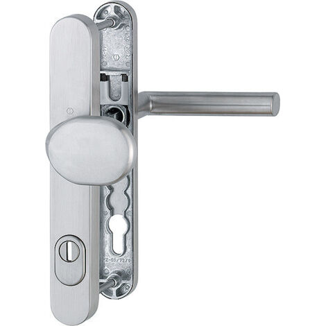 HOPPE® Schutz-Wechselgarnitur mit Schmalschild Amsterdam E86G/3359ZA/3357N/1400F, Edelstahl, 3211073 (1/4)