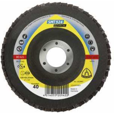 Klingspor SMT 924 Schleifmopteller Keramik 125 x 22,23 mm Korn 40 gewölbt (1/2)