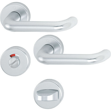 HOPPE® Drückergarnitur mit Rosetten Paris 138L/42KV/42KVS, Aluminium, 3409055 (1/3)