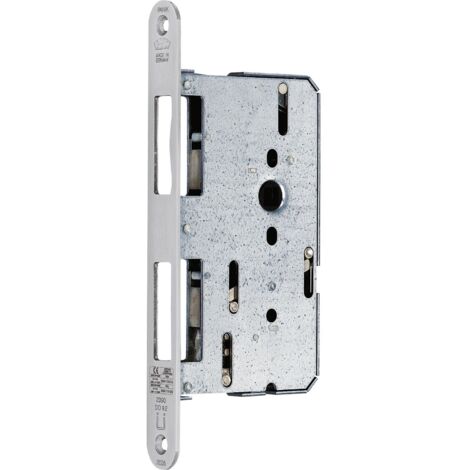 Panik-Treibriegelschloss 2390 abgerundet 20/65/9 mm DIN links Edelstahl