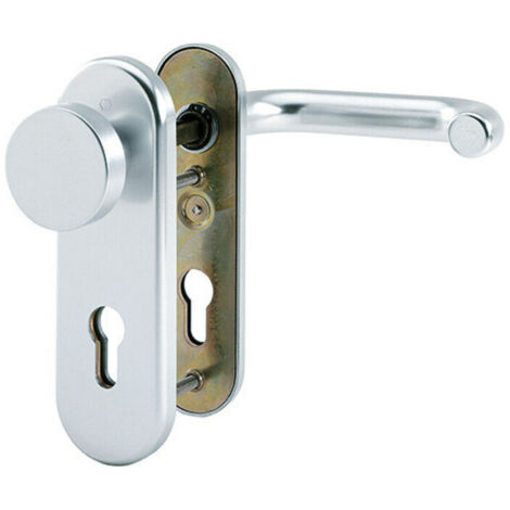 HOPPE® FH Schutz-Wechselgarnitur mit Kurzschild Paris FS-58/3331K/353K-1/138F, Aluminium, 1902364 (1/4)