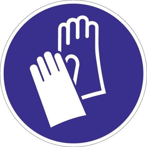 Gebotszeichen Handschutz benutzen Kunststoff (1/2)