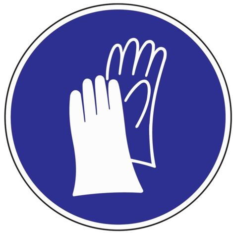 Gebotszeichen ASR A1.3/BGV A8 Handschutz benutzen Kunststoff (1/2)