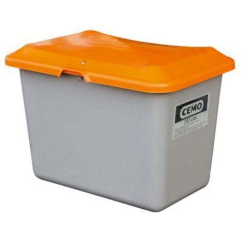 Streugutbehälter L890xB600xH640mm 200l GFK grau/orange o.Entnahmeöffnung CEMO