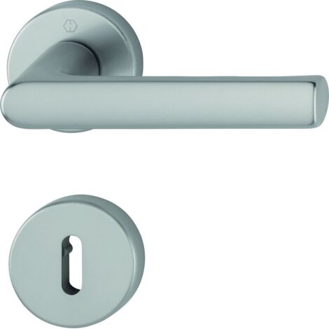 HOPPE® Drückergarnitur mit Rosetten Hamburg 1700/42KB/42KBS, Aluminium, 11907855
