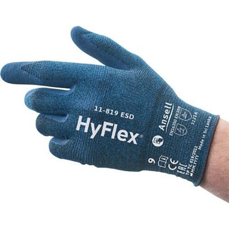 ANSELL Handschuhe HyFlex 11-819 ESD Gr.11 blau EN 388,EN 16350 PSA II ANSELL (1/3)
