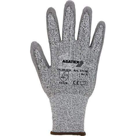 ASATEX 3711E Schnittschutzhandschuhe  Gr.10 grau/grau EN 388 Kategorie II HDPE