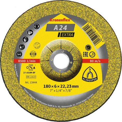 Schruppscheibe A24 Extra 180x6mm gekr. Klingspor