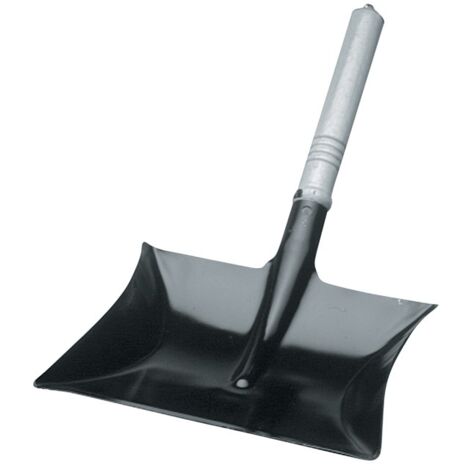 Kehrschaufel m.Holzgr.Kappe/Ring Bl.L220xB230mm Metall schwarz lack.
