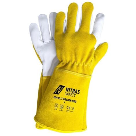 Schweißerhandschuhe WELDER PRO Größe 11 ocker/grau PSA-Kat.II EN ISO 21420, EN 388, EN 12477