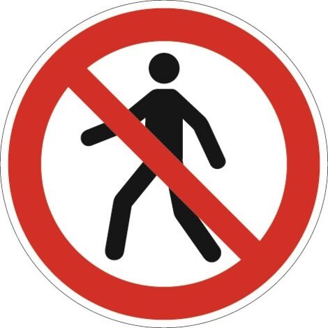 Verbotszeichen ASR A1.3/DIN EN ISO 7010 Fußgänger verboten Kunststoff (1/2)