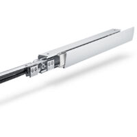 Schiebesystem Levolan 60 60 kg 2050 mm Edelstahllook Glasflügel Komplettset 40-104 cm Wandmontage