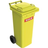 Müllgroßbehälter 80 l HDPE gelb fahrbar, nach EN 840