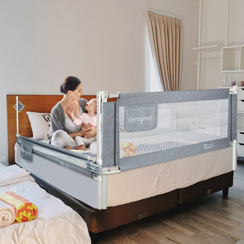 BANBALOO MAX-Barriera di sicurezza letto per bambini-Anticaduta infantile-Parapetto di schiuma con proteggi-materasso impermeabile per letti doppi a scomparsa 90,150,e Montessori-Viaggio guardrail