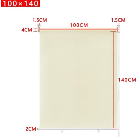 Tenda Da Esterno Rosnek Beige Con Fondo Pesante E Occhielli - 213x132 Cm - Antivento E Impermeabile