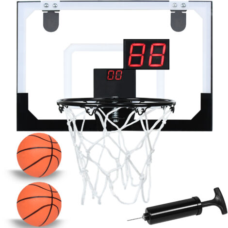 Canestro Da Basket Per Porta Con Punteggio Automatico - Set 3 Palline, Pompa E Rete - Giocattolo Per Bambini - 2