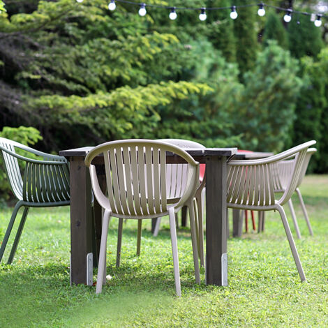 LZQ 6 Supporti Per Pali Ad H, Zincati A Caldo, 101 Mm, Per Pali Di Ancoraggio, In Legno, 600 Mm Di Lunghezza, Spessore 5 Mm, Per Pali Di Recinzione, Tettoie A Paletti