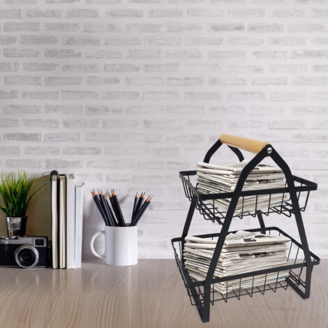 2 pezzi Cesto per frutta a 3 strati, contenitore portaoggetti, ripiano per cucina, cestino per pane multifunzionale, ripiano per verdure (oro) | Leroy Merlin