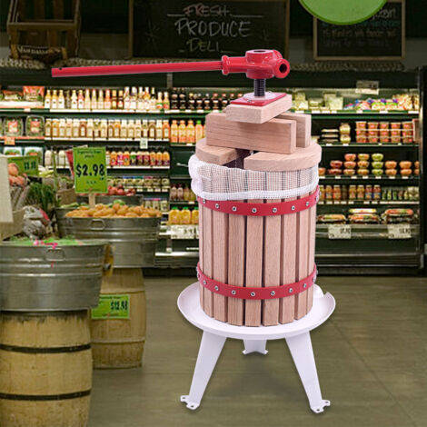 AUFUN Pressa per frutta per succhi Pressa per vino Pressa er succo di frutta Pressa per polpa Macinatore di frutta, Pressa di frutta, 6 L