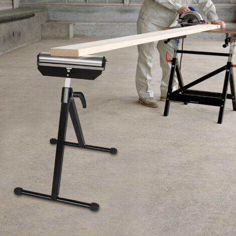 Supporto A Rulli Regolabile 68-107cm - Cavalletto Pieghevole Per Officina Fino A 60kg - Foto 12