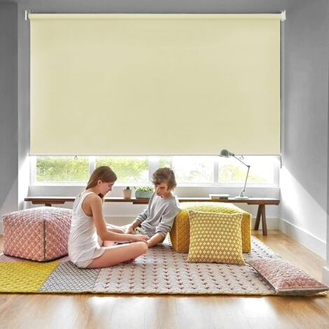 Tenda A Rullo Esterna Oscurante Per Balcone - 140x140 Cm, Beige, Protezione UV E Calore