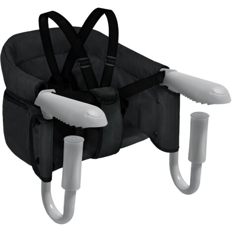 Asiento Mesa Bebé Plegable Con Pinzas Antideslizantes Y Cinturón De Seguridad - Gris