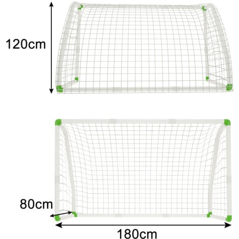 AUFUN Portería de fútbol de jardín para niños Portería Tipo de Clima, Adecuada para niños, Adultos (1,8 x 1,2 m)