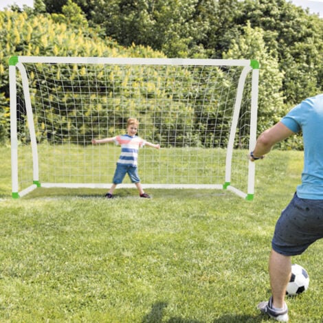 AUFUN Portería de fútbol de jardín para niños Portería Tipo de Clima, Adecuada para niños, Adultos (1,8 x 1,2 m)