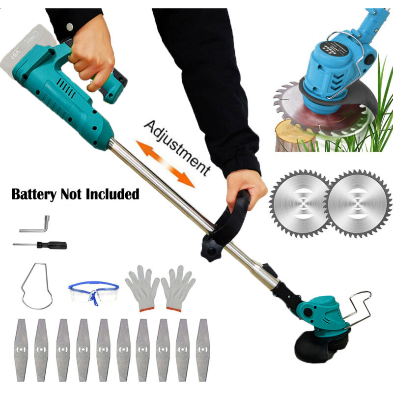 Akku Rasentrimmer 5-in-1 Für Makita - Mit Unkrautbürste & Teleskopstange